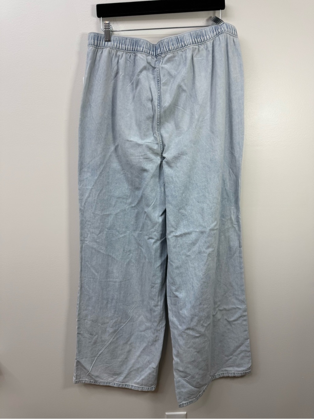Michael Kors Light Blue Wide-Leg Drawstring Jeans size L - Picture 3 of 14